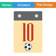 Flat design icon of football  calendar