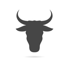 Bull icon vector
