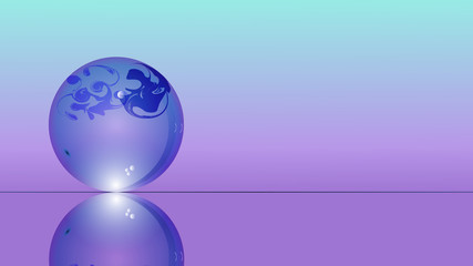 Crystal orb on a purple gradient