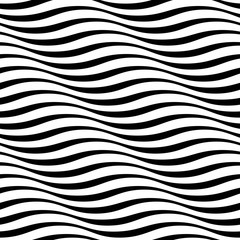 Obraz premium Faliste paski wzór. Streszczenie tekstura objętość moda. Geometryczny szablon monochromatyczny. Styl graficzny na tapetę, opakowanie, materiał, projekt tła, odzież, inne rodzaje druku. Wektor