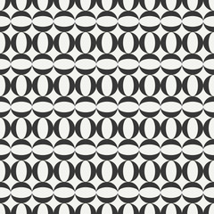 Geometric line monochrome abstract hipster seamless pattern with round. Сircle. Wrapping paper. Scrapbook. Stripes. Vector illustration. Background. Graphic texture. Design, wallpaper. Constructionism