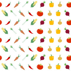 Seamless background with vegetables for your design