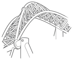 Vector construction metal frame 