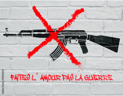 &quot;Graffiti; Faites l�amour pas la guerre&quot; fichier vectoriel
