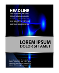 blue paper background overlap dimension vector illustration message board for text and message design modern website
