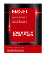 Presentation of Poster flyer design editable vector illustration

