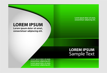 Obraz premium green brochure template 