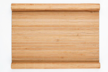 Bamboo mat twisted in the form of a manuscript