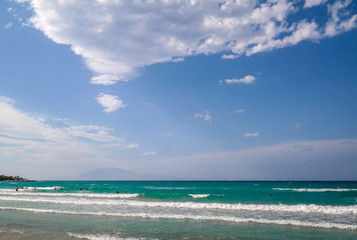 Beautiful day in the beach. Zakynthos Island, Greece