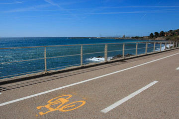 pista ciclabile a San Lorenzo al mare - Liguria