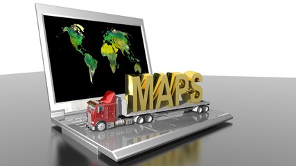 Maps on the truck and informatics - 3D Rendering