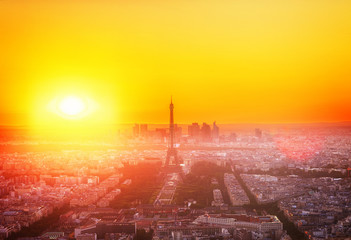Eiffel Tower and Paris cityscape