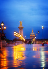 Fototapeta na wymiar Bridge of Alexandre III , Paris, France