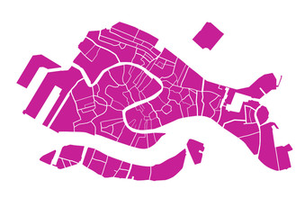 Plan des canaux de Venise