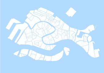 Plan des canaux de Venise