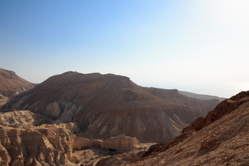 Fototapeta na wymiar Negev desert. mountain and sky