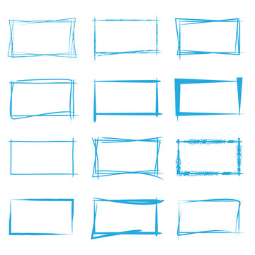 hand drawn rectangle frames