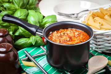 Mediterranean meal preparation.