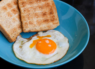 Fried egg and bread
