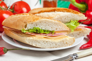 Italian panini sandwich.