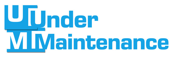 Under Maintenance Abstract Blue Stripes 