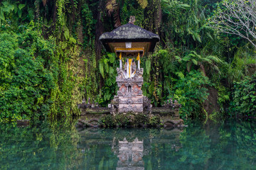 Hindu temple and Sacred Holy Springs located at hidden hills, Sebatu village, Bali, Indonesia.
