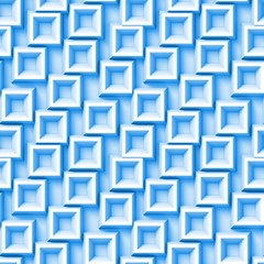 seamless rectangle background in shades of blue (abstract 3d illustration)