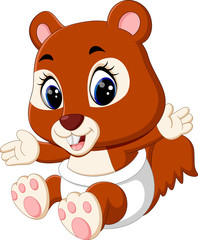 illustration of Cute squirrel cartoon