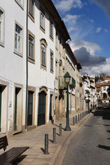 Fototapeta na wymiar Street in the city center of Braganca, Tras-os-Montes, Portugal