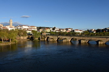 City and Romanesque bridge Mirandela, Tras-os-Montes.e Alto Douro, Portugal