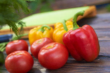 fresh vegetables at a picnic
