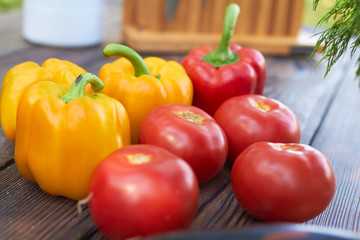 fresh vegetables at a picnic