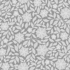 Floral drawn sketch background.
