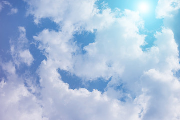 sun and cloud background with a pastel colored
