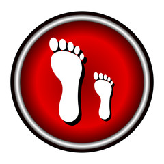 footprints vector icon
