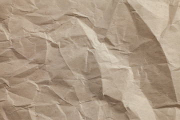 Old vintage crumpled paper texture for background.