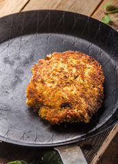Potato pancakes with coleslaw