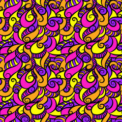 Curly seamless pattern