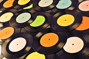Vinyl records background