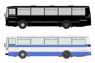 Set bus on a white background.