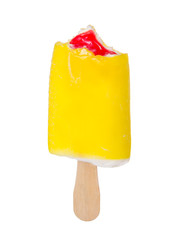 Bitten off popsicles in yellow glaze