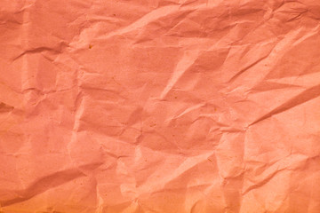 Fototapeta premium Red crumpled paper texture for background.