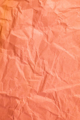 Fototapeta premium Red crumpled paper texture for background.