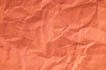 Fototapeta premium Red crumpled paper texture for background.