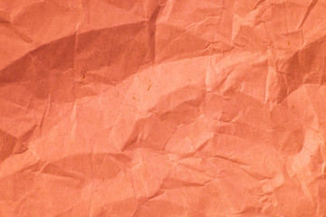 Fototapeta premium Red crumpled paper texture for background.
