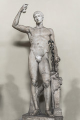 Fototapeta na wymiar Statue of a nobel roman man, Rome, Italy