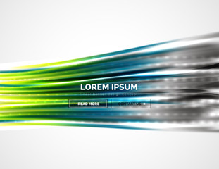 Shiny metallic wave curtain. Abstract background