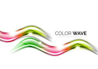 Abstract color wave design element