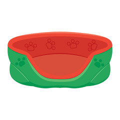 Dog bed vector illustration isolated on white background