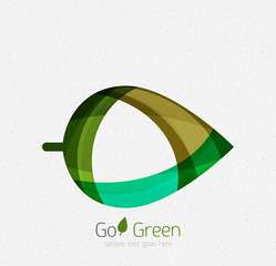 Green concept, geometric design eco leaf
